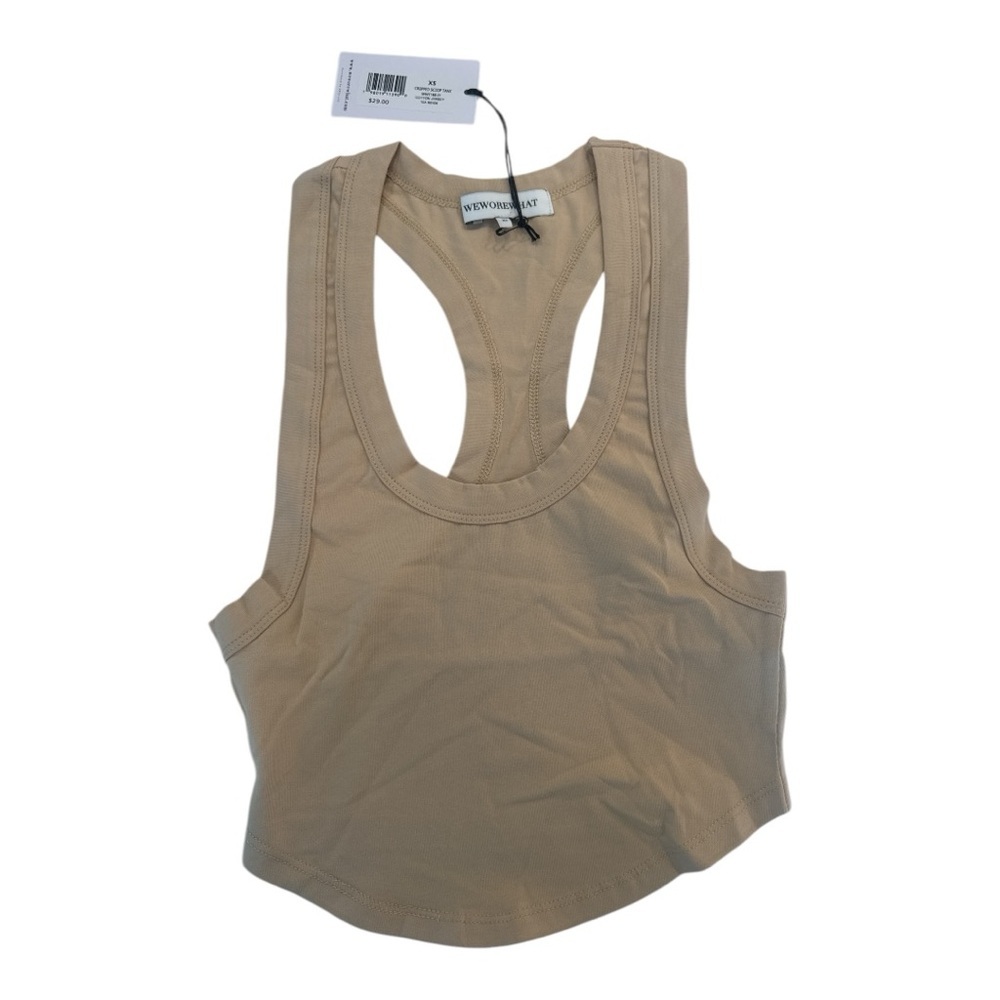 WeWoreWhat Tan Crop Top